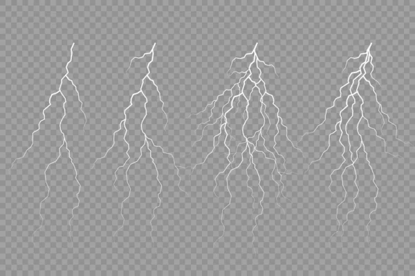 El efecto de los relámpagos y las tormentas eléctricas. — Archivo Imágenes Vectoriales