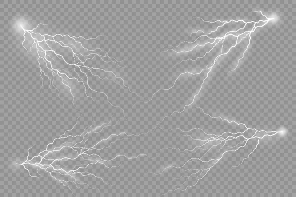Die Wirkung von Blitz und Blitzgewitter. — Stockvektor