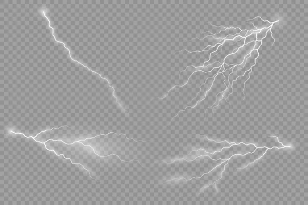 El efecto de los relámpagos y las tormentas eléctricas. — Archivo Imágenes Vectoriales