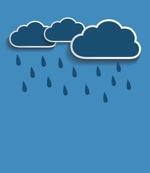 Nubes de lluvia — Vector de stock