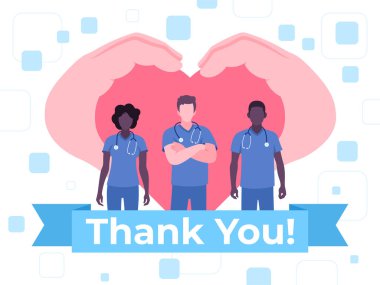 Kamu sağlığındaki düz vektörde sağlık uzmanlarının çizimi