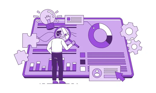 R D project manager flat vector illustration — Stockový vektor