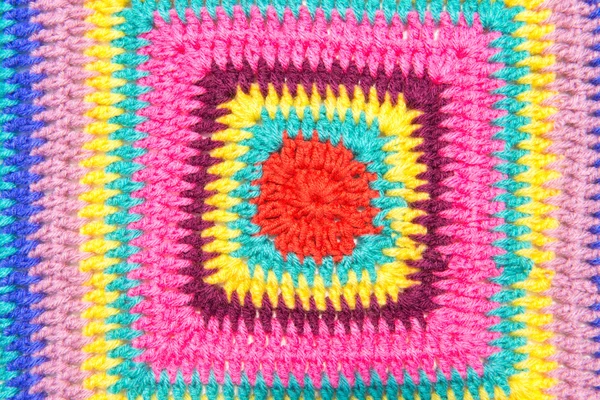 Crochet colorful fabric pattern