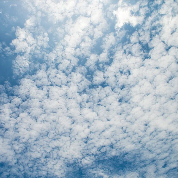 Cielo azul y nubes esponjosas blancas — Foto de Stock