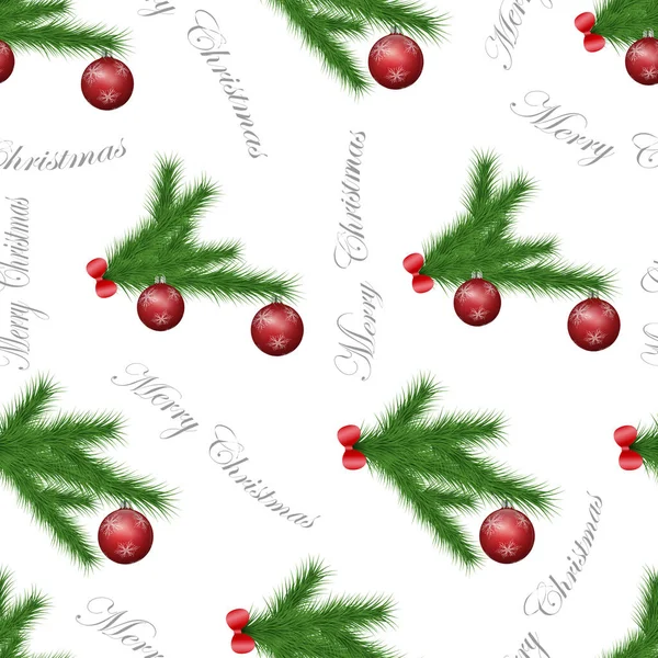Motif festif sans couture avec décoration de Noël — Image vectorielle