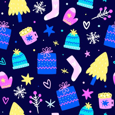 Noel elementleriyle kusursuz desen