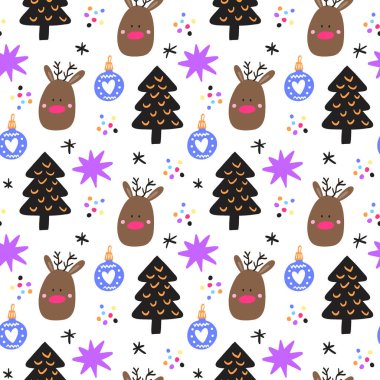 El çizimi Noel pürüzsüz desen