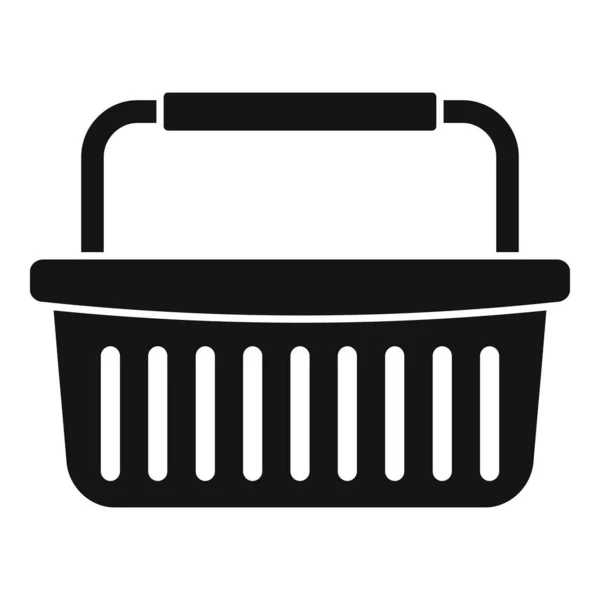 Supermarket basket icon, simple style — Stock Vector