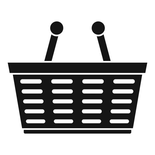 Cesta de compra icono, estilo simple — Vector de stock