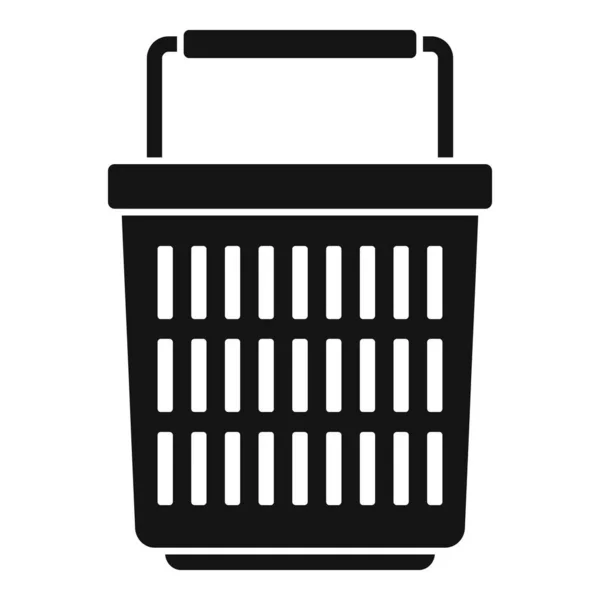 Porta l'icona del cestino del grande negozio, stile semplice — Vettoriale Stock