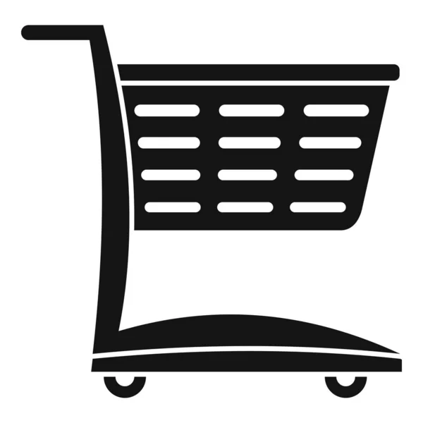 Icône de chariot de magasin en plastique, style simple — Image vectorielle