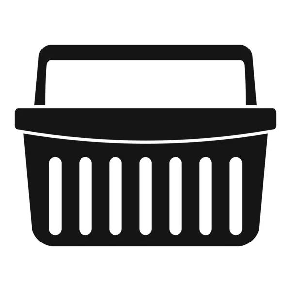 Icona del cestino del negozio ipermercato, stile semplice — Vettoriale Stock