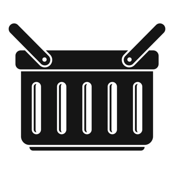 Grocery shop basket icon, simple style — Stock Vector