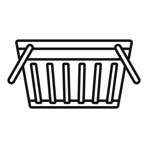 Icono de caja de la tienda, estilo de esquema — Vector de stock