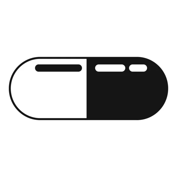 Rediction pill icon, simple style — стоковый вектор