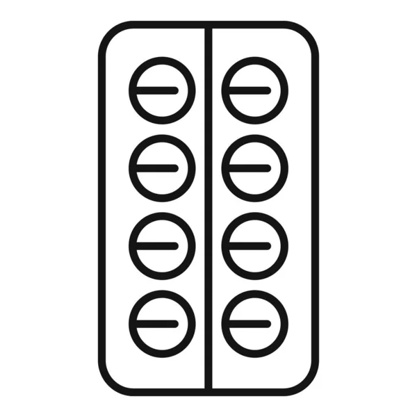 Symbol für die medizinische Pille, Umriss-Stil — Stockvektor