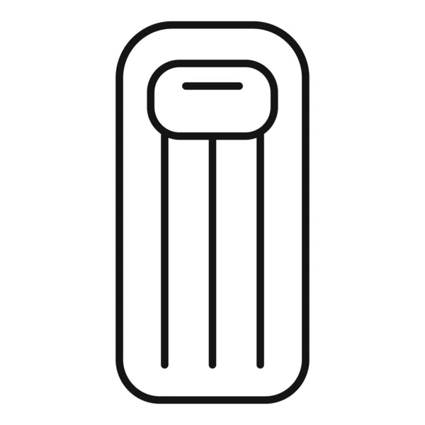 Strandmatratzen-Symbol, Outline-Stil — Stockvektor