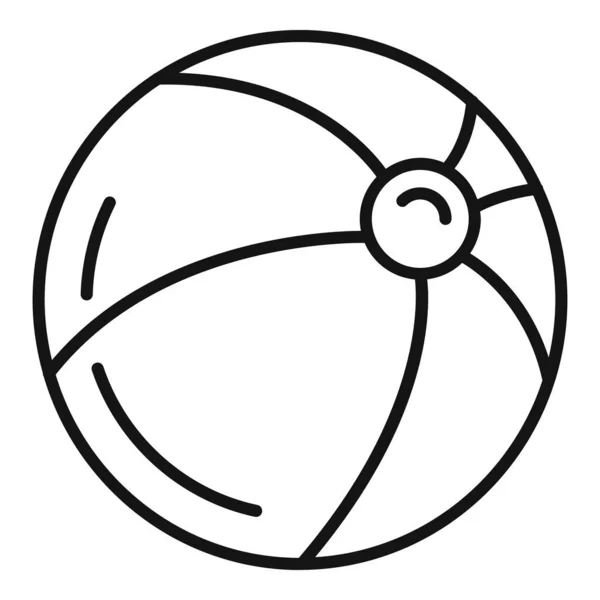 Icono de pelota de playa, estilo de esquema — Vector de stock