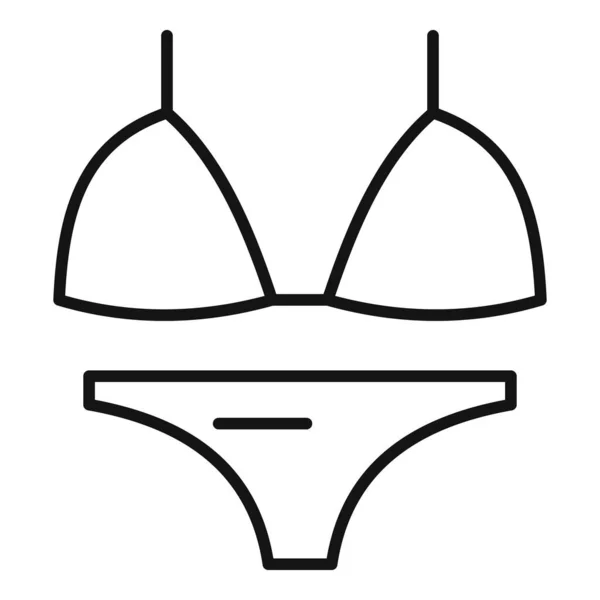Beach swimwear icon, outline style — Stock Vector