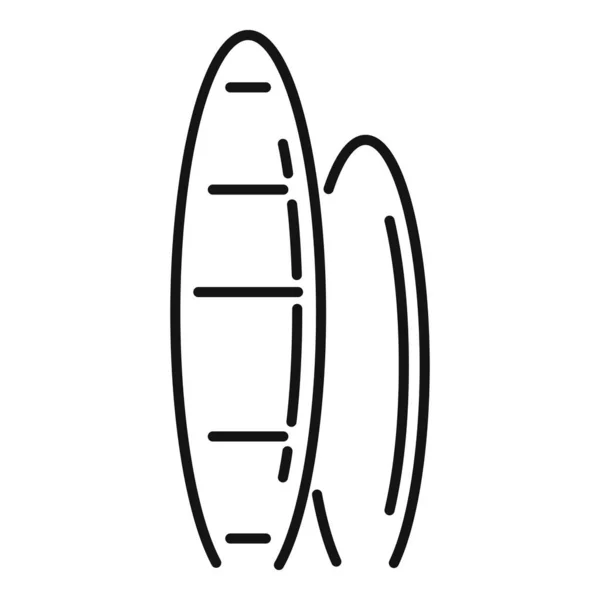 Surfingbrädikonen, konturstil — Stock vektor
