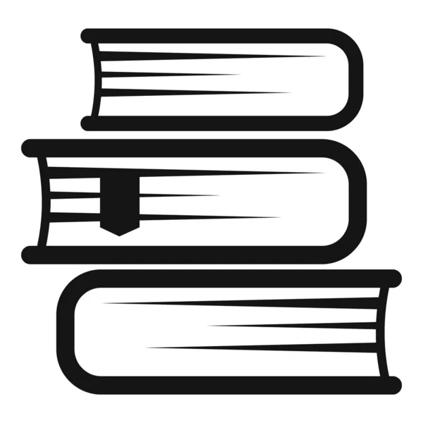 Icône de pile de livres de stage, style simple — Image vectorielle