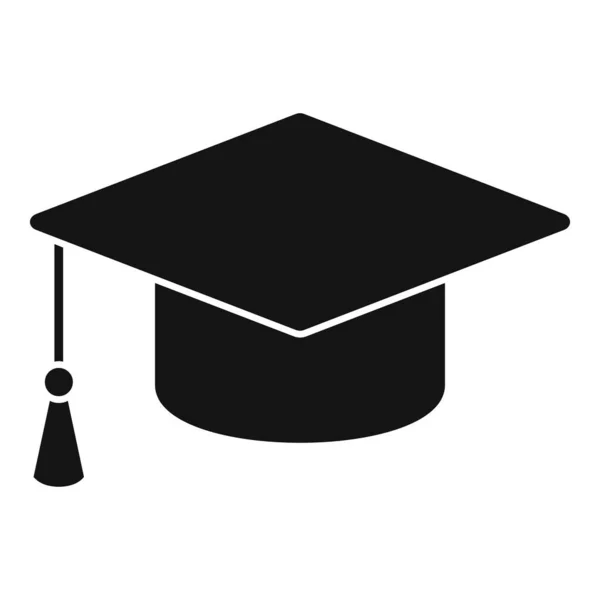 Icono de sombrero de graduación, estilo simple — Vector de stock