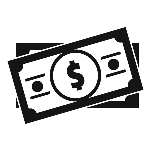 Dollar cash icon, simple style — Stock Vector