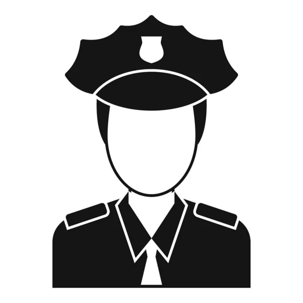 Aeropuerto icono oficial de policía, estilo simple — Vector de stock