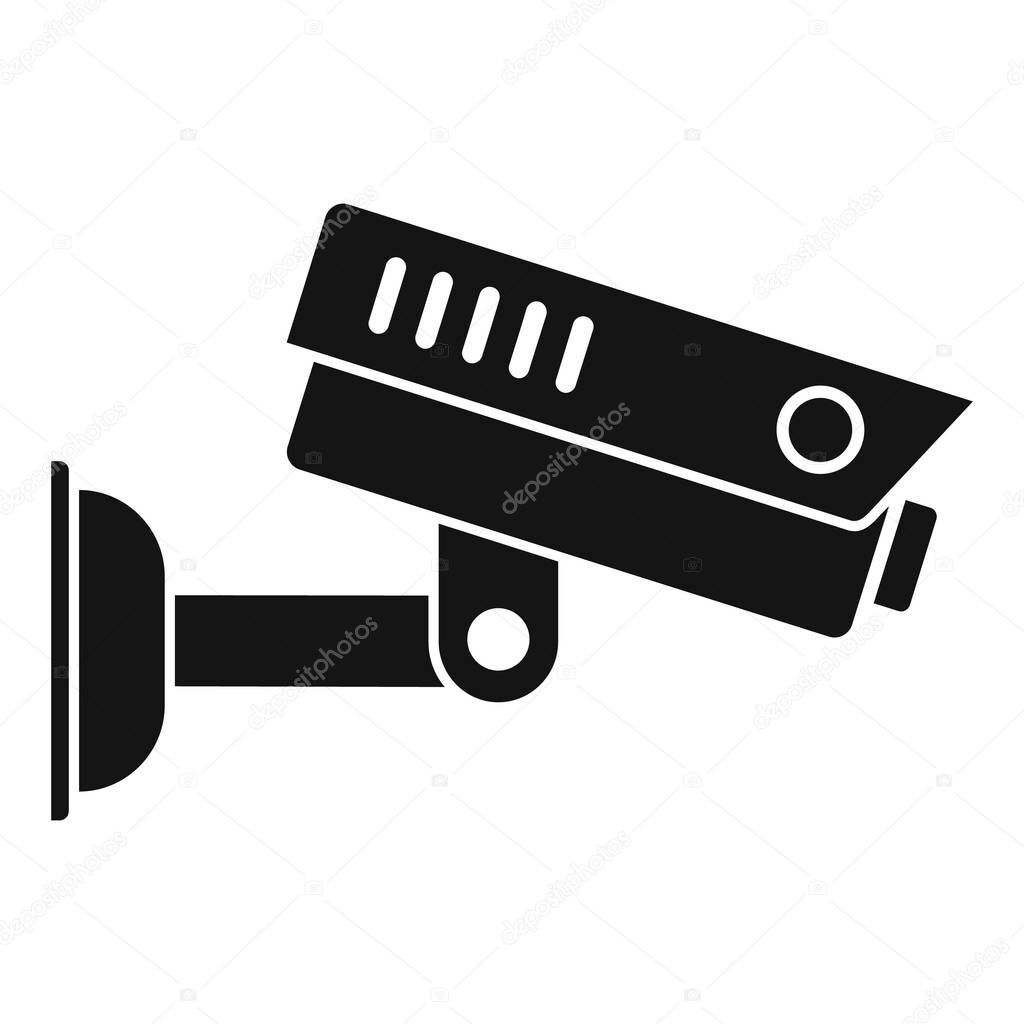 Airport security camera icon, simple style