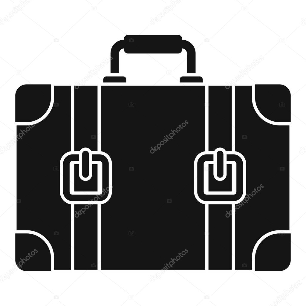 Travel suitcase icon, simple style
