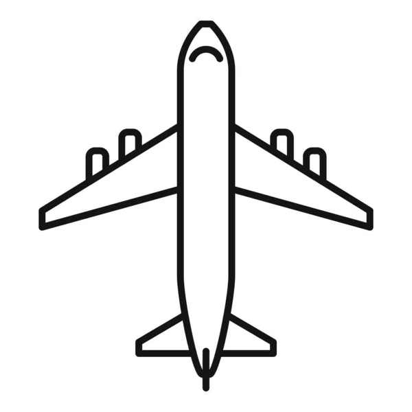 Εικονίδιο αεροπλάνου, στυλ περιγράμματος — Διανυσματικό Αρχείο