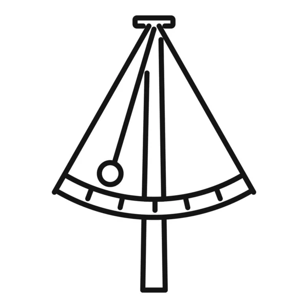 Значок гравитации метронома, стиль контура — стоковый вектор