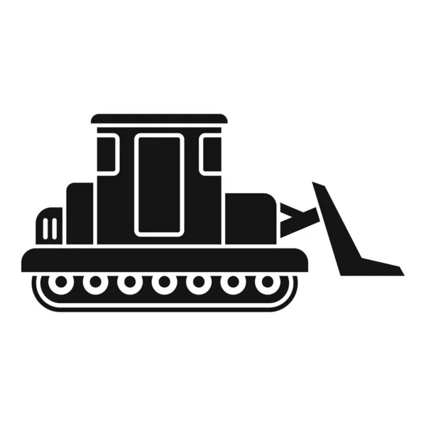 Bauen Bulldozer-Symbol, einfacher Stil — Stockvektor