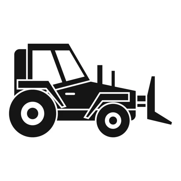 Excavadora bulldozer icono, estilo simple — Vector de stock