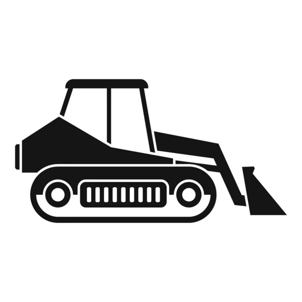 Carregador bulldozer ícone, estilo simples — Vetor de Stock