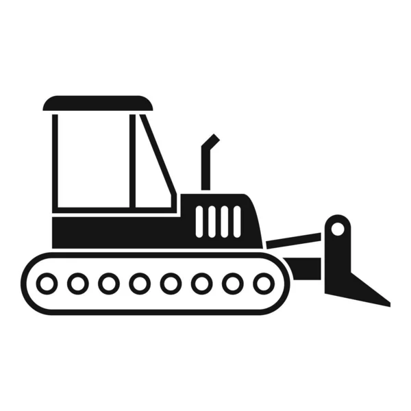 Maquinaria bulldozer icono, estilo simple — Vector de stock