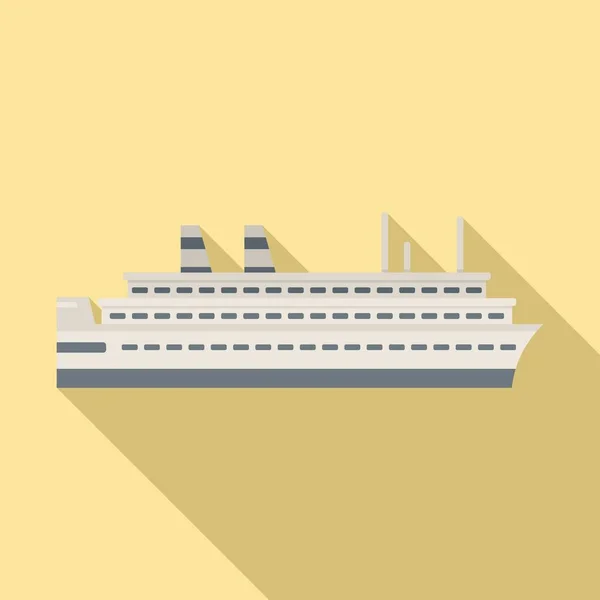 Ícone de cruzeiro marinho, estilo plano — Vetor de Stock