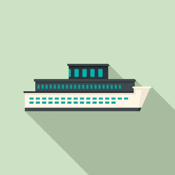 Sea cruise icon, flat style — Stock Vector