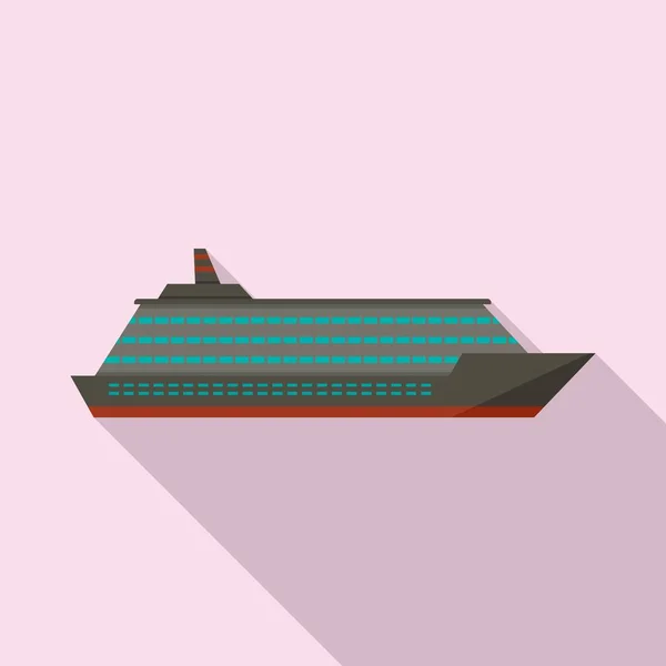 Ikona Ocean Cruise, plochý styl — Stockový vektor