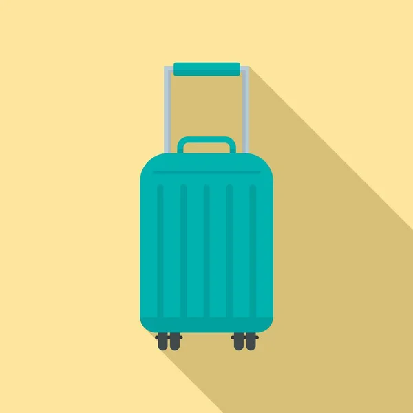 Cruise travel bag icon, flat style — Stock Vector