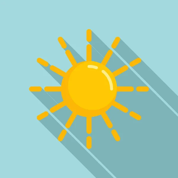 Икона солнечного дня, плоский стиль — стоковый вектор