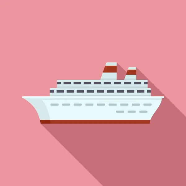 Voyage cruise icon, flat style — Stock Vector