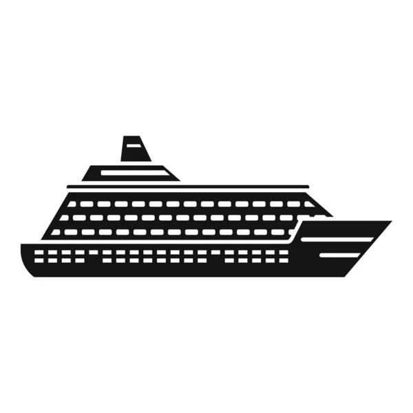 Icône de bateau de croisière, style simple — Image vectorielle