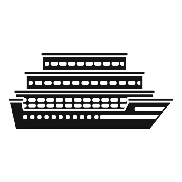 Icône croisière voyage, style simple — Image vectorielle