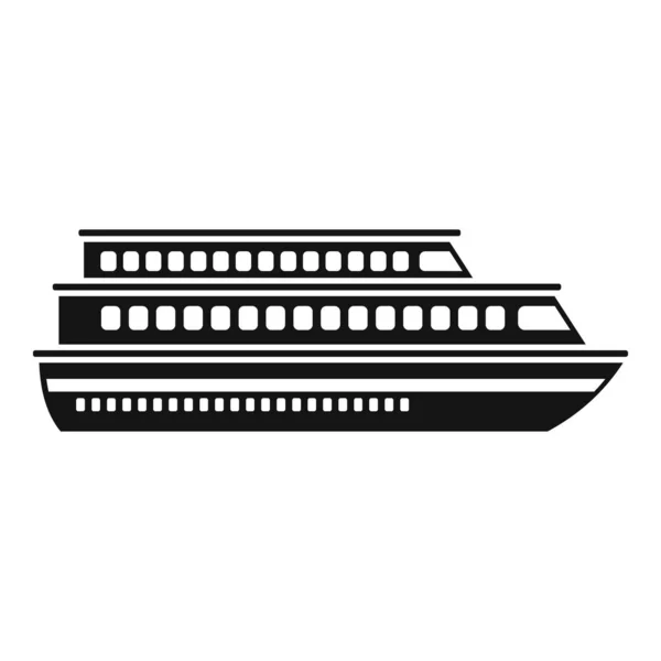 Icône croisière touristique, style simple — Image vectorielle