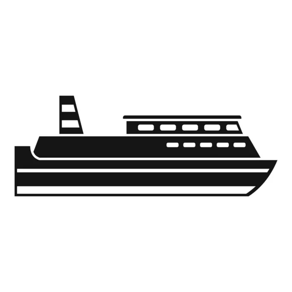 Ναυτικό εικονίδιο κρουαζιέρας, απλό στυλ — Διανυσματικό Αρχείο