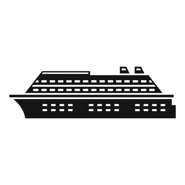 Icône de croisière transatlantique, style simple — Image vectorielle