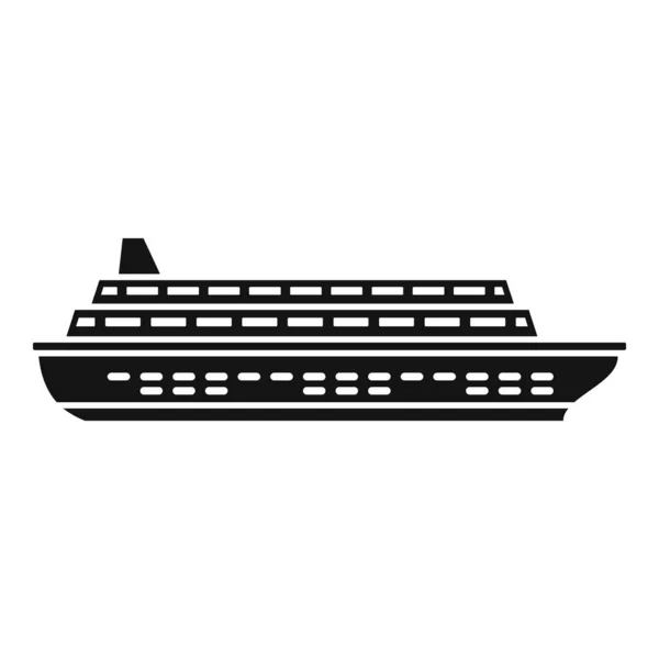 Ikona výletní lodi, jednoduchý styl — Stockový vektor
