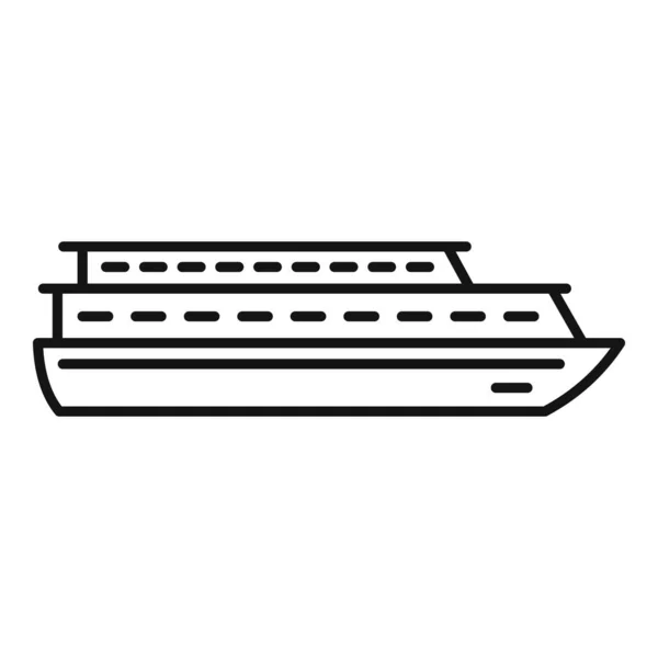 Icono de crucero de vacaciones, estilo de esquema — Archivo Imágenes Vectoriales