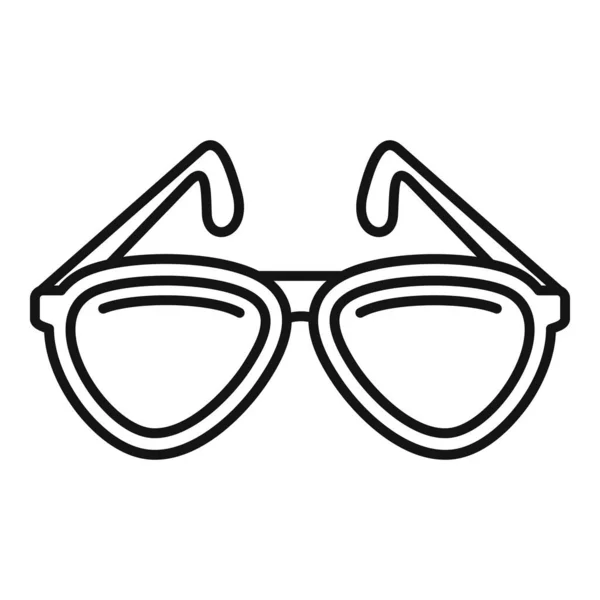 Icono de gafas de sol de crucero, estilo de esquema — Vector de stock